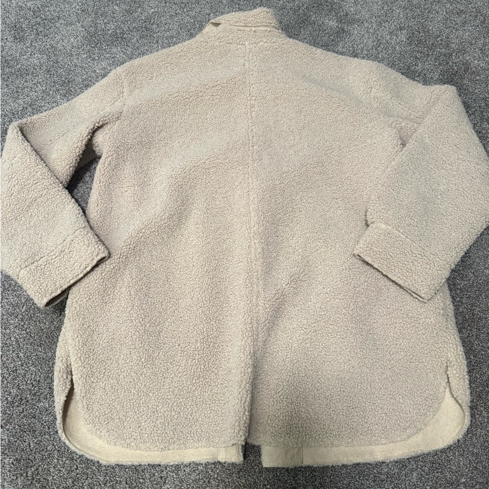 Joie Teddy Sherpa Tan Oversized Jacket Sz S - Picture 3 of 5